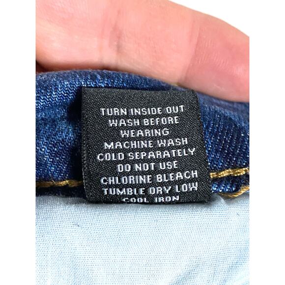 RSQ Slim Straight Jeans Mens 30 x 32 Distressed Blue Denim Medium Wash Stretch - Picture 9 of 9